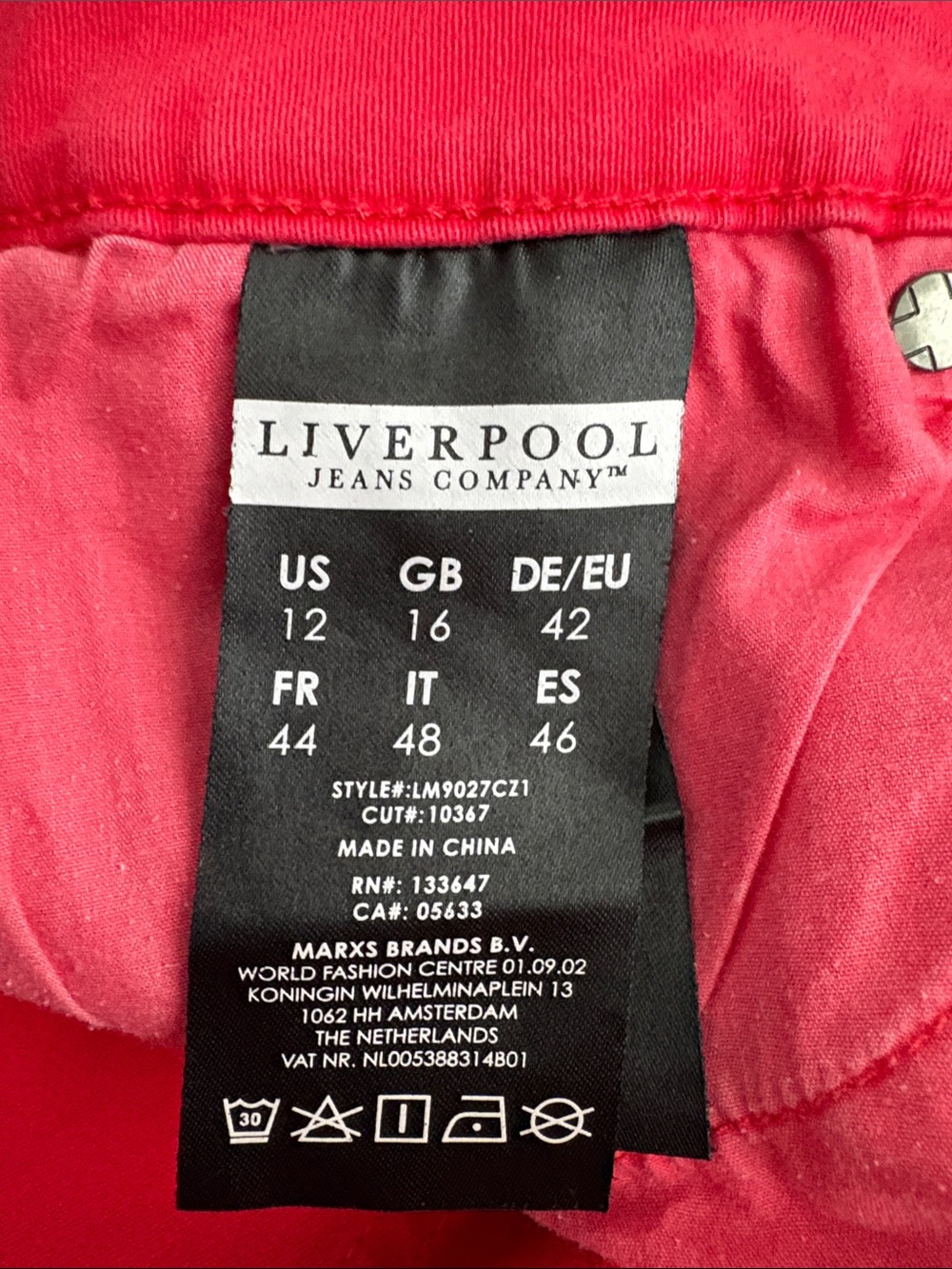 Liverpool Hot Pink Denim Shorts - Picture 7 of 7